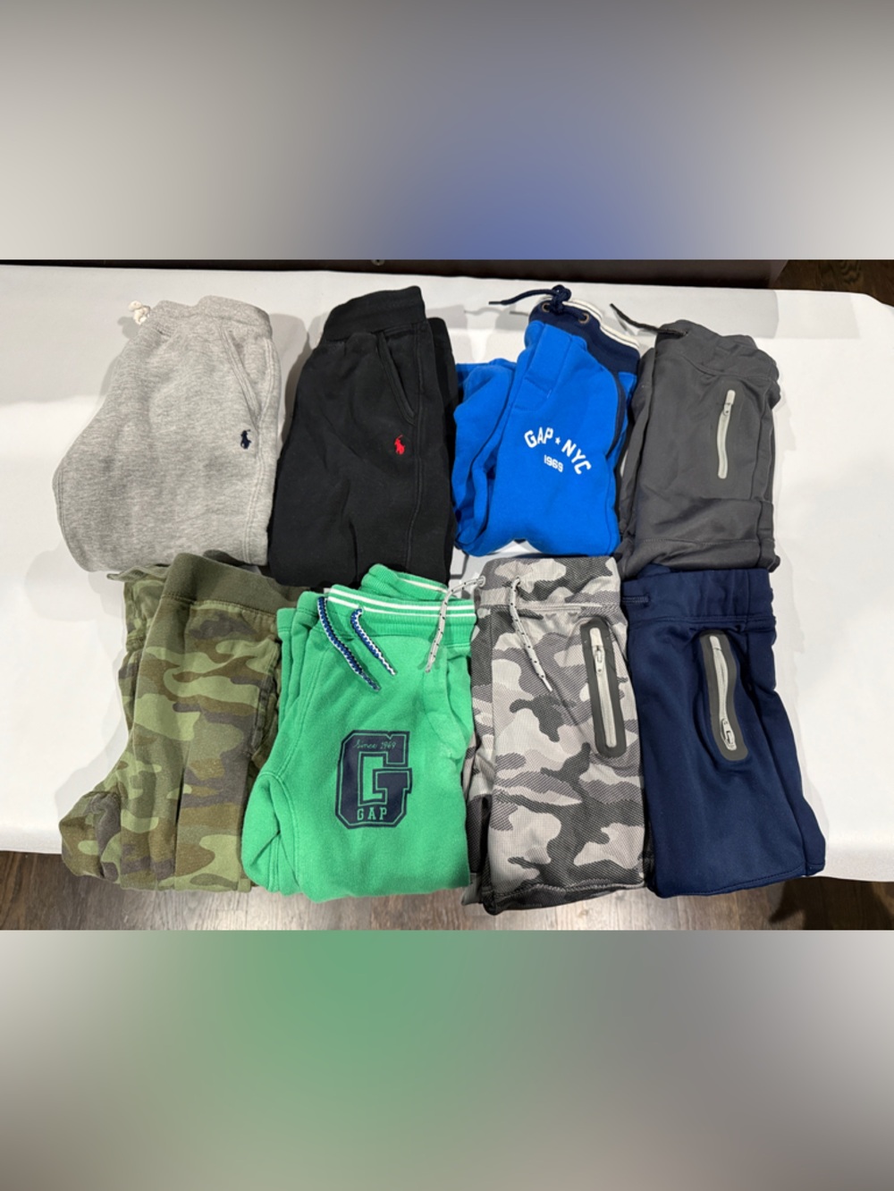 Assorted boys Joggers Bundle - Green, Blue, Gray, Camo, Black